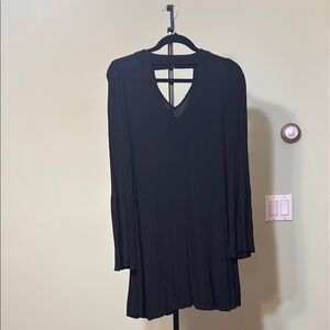 Summer Black Long Sleeve Dress